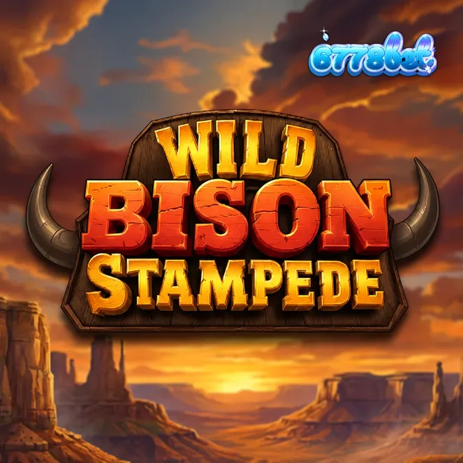Interface do jogo Wild Bison Stampede com símbolos de animais e wilds
